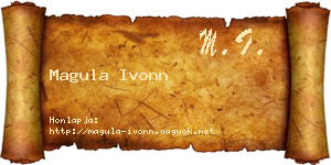 Magula Ivonn névjegykártya